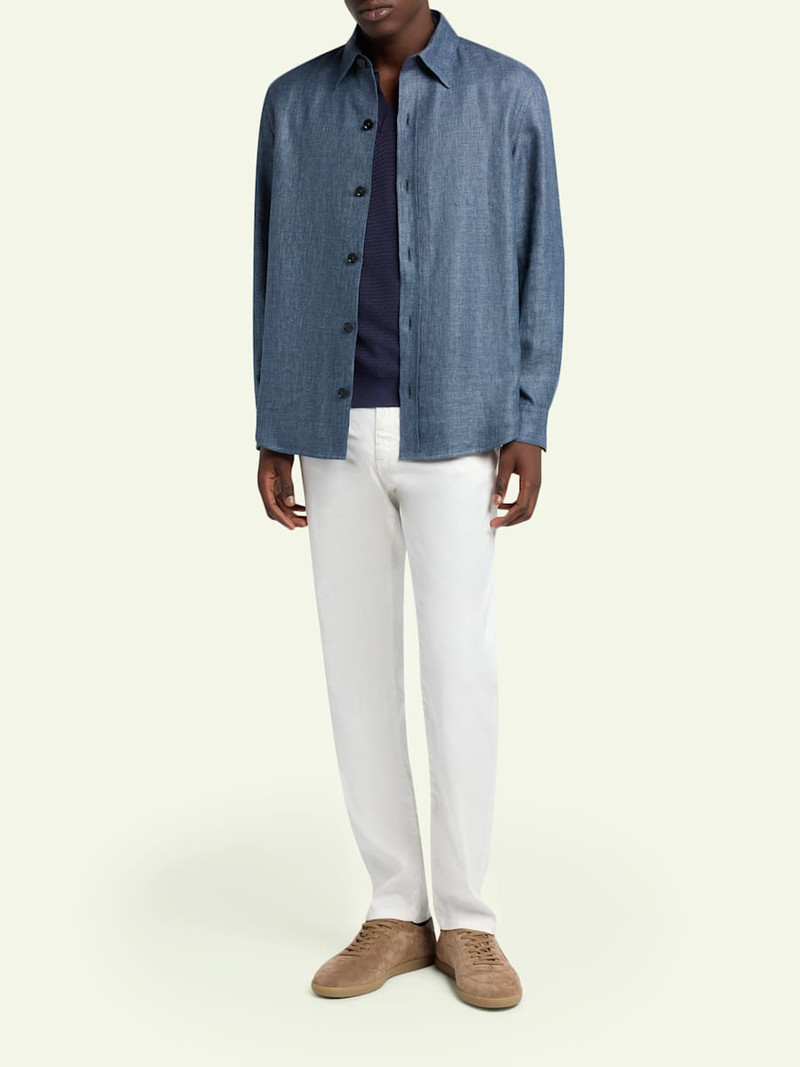 ZEGNA Men's Cashmere Linen and Silk Overshirt outlook