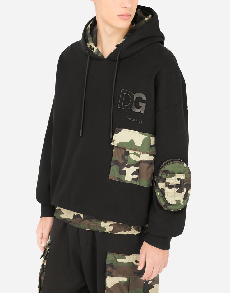 Hoodie with camouflage-print details - 4