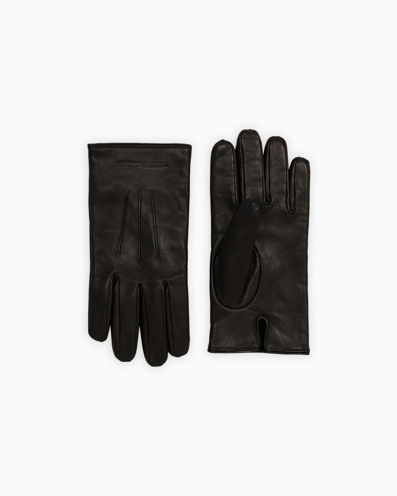 Lambskin nappa leather gloves with baguette detail - 1