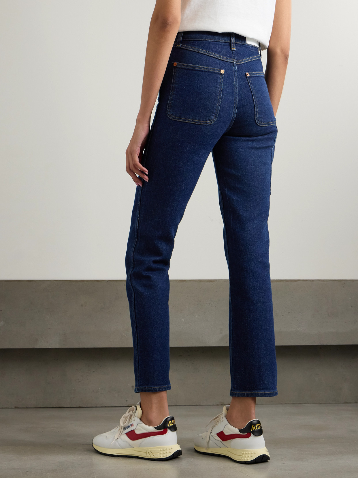Painter Stove Pipe High-rise Straight-leg Jeans - 3