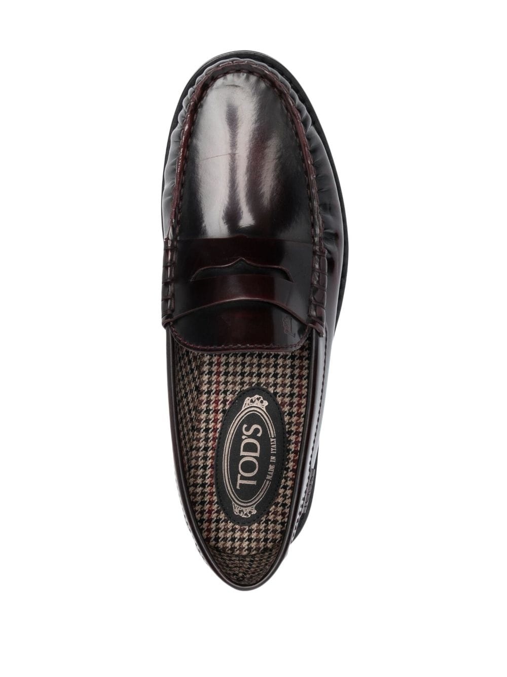 penny-slot leather loafers - 4