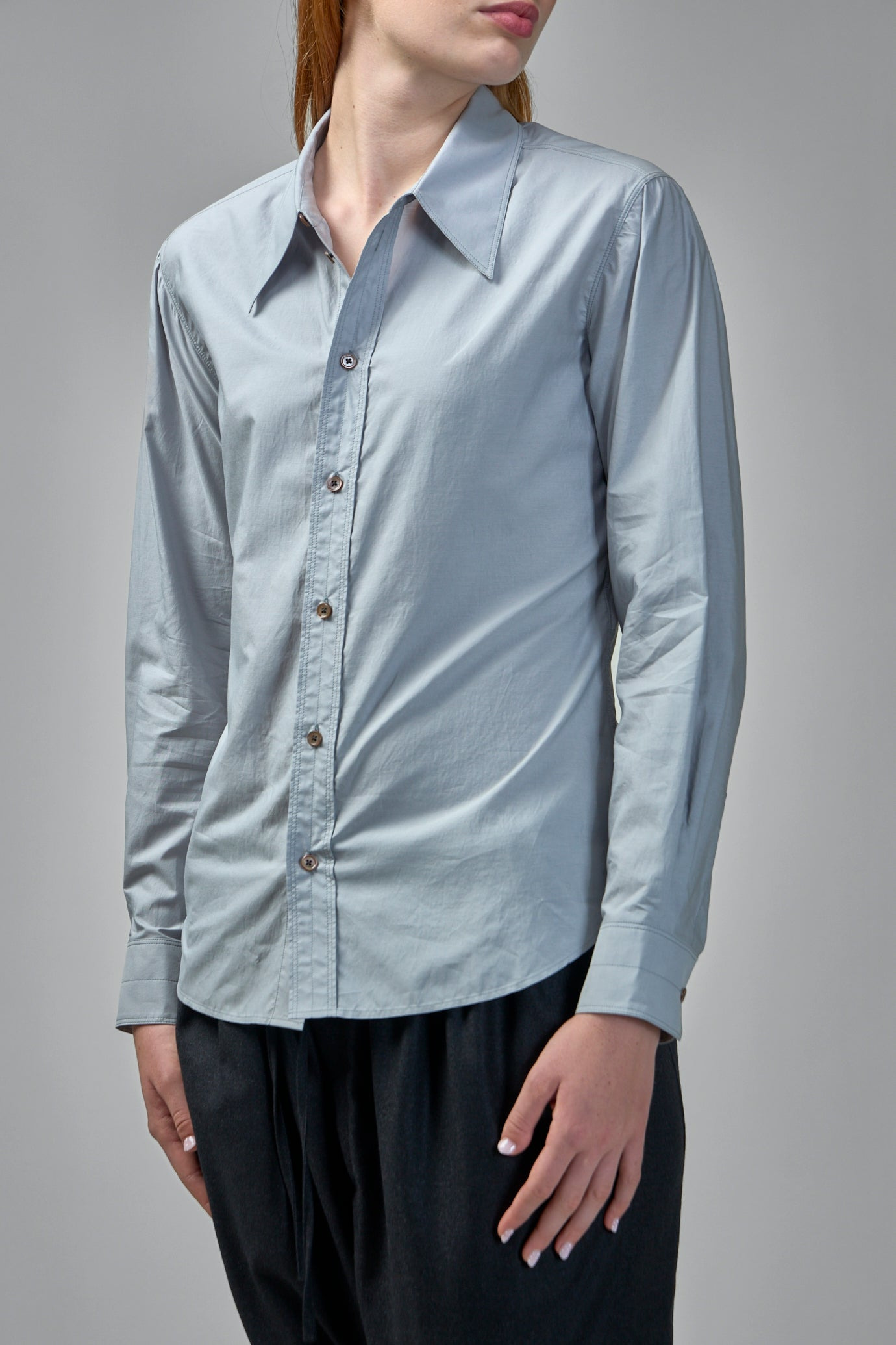 Pointed Collar Shirt - 4