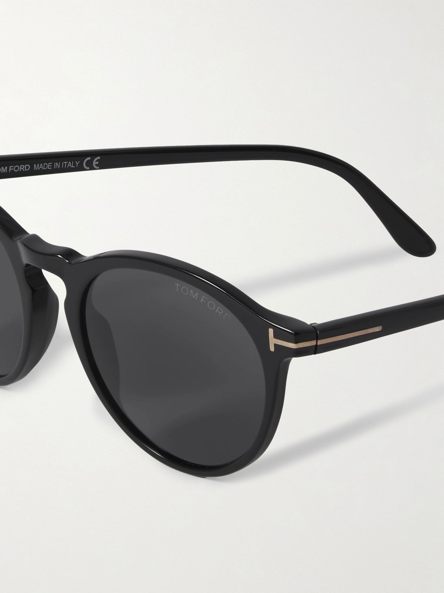 Aurele Round-Frame Acetate Sunglasses Black - 3