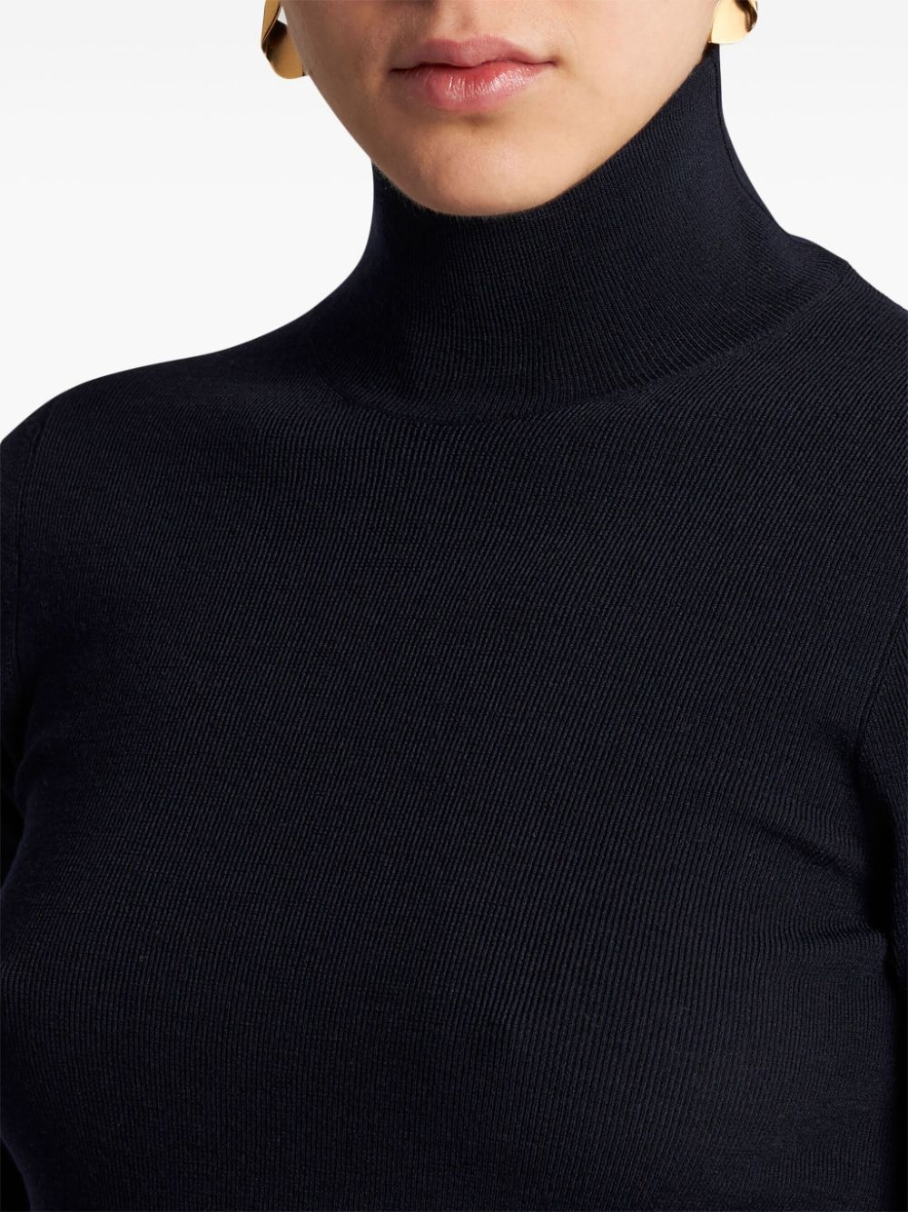 high-neck wool jumper - 5