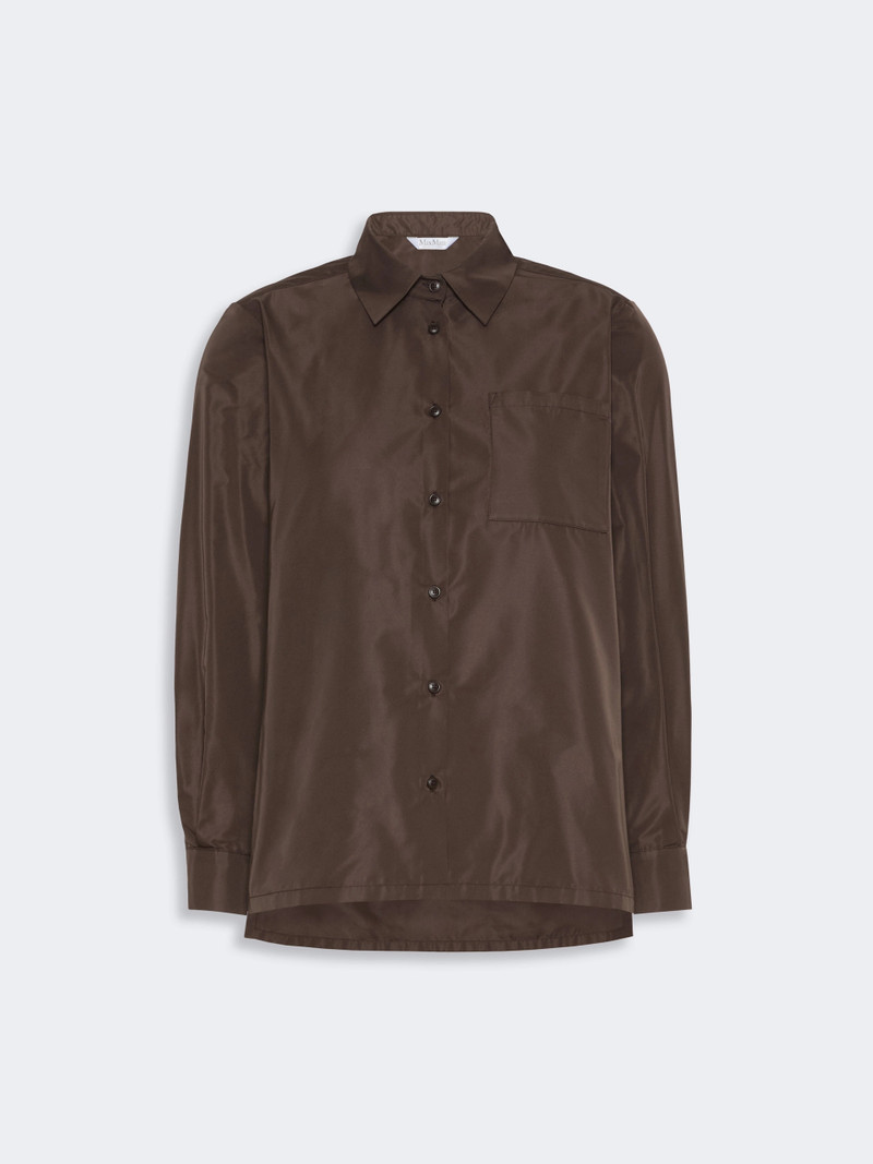 ENTRATA Silk-blend radzimir shirt - DARK BROWN 1