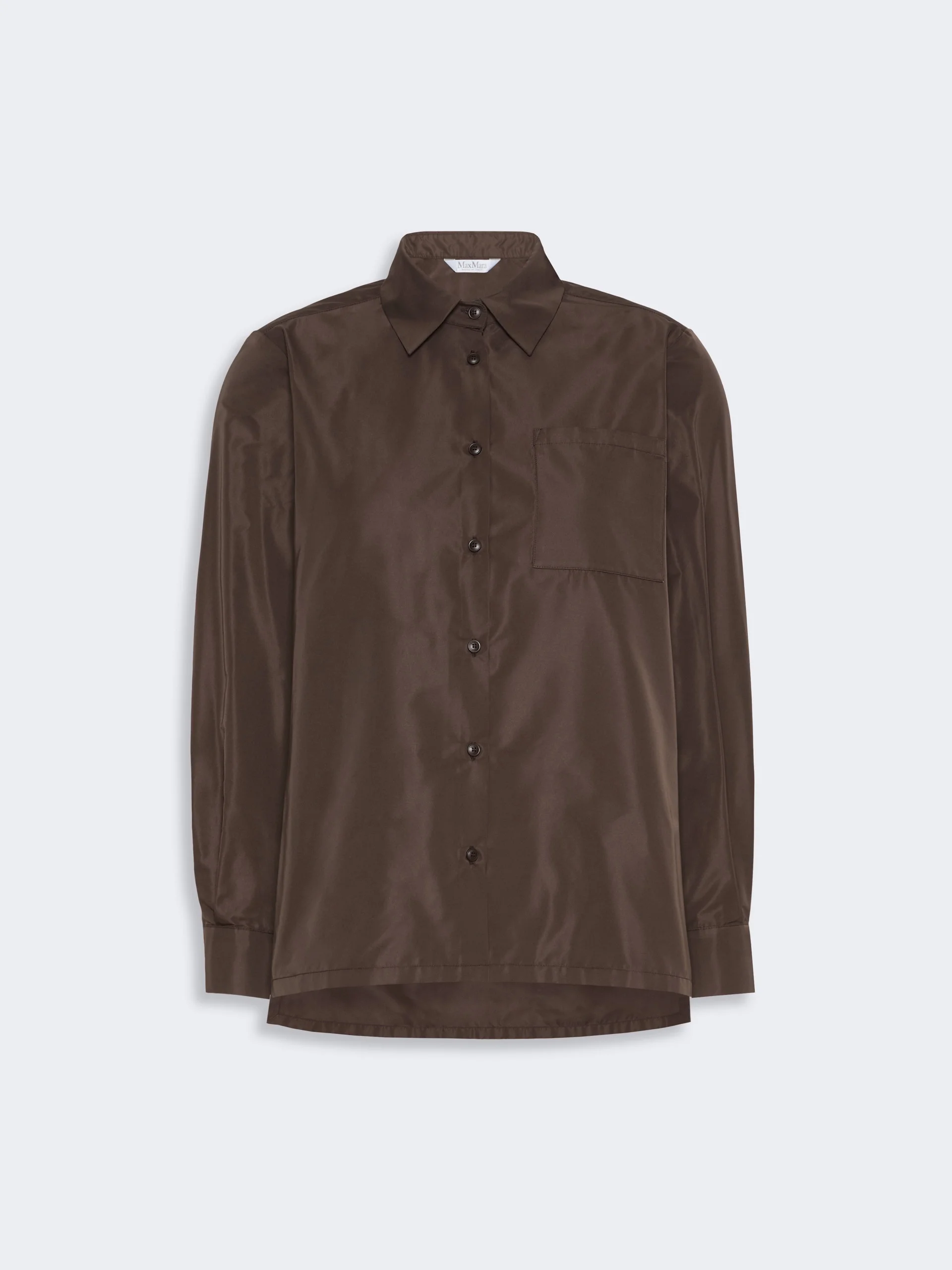 ENTRATA Silk-blend radzimir shirt - DARK BROWN - 1