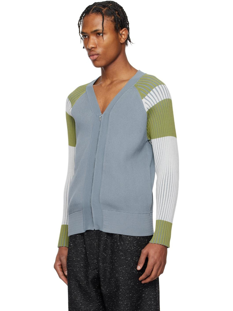 Kiko Kostadinov Blue & Green Inex Cardigan outlook