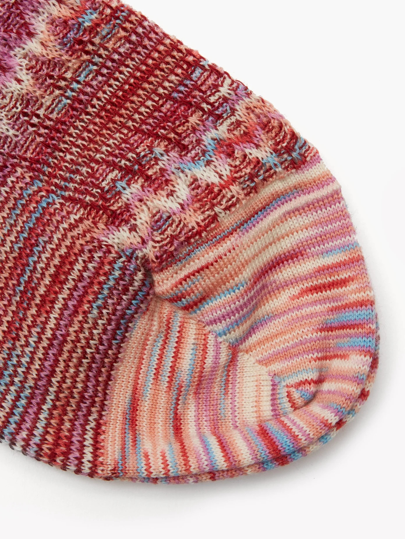 Zigzag-jacquard space-dyed wool-blend socks - 4