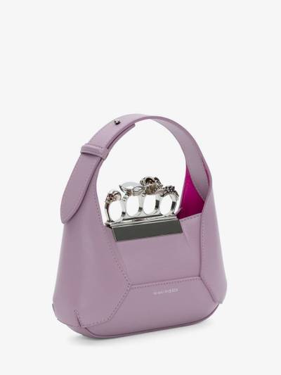 Alexander McQueen Women's The Jewelled Hobo Mini Bag in Antique Pink outlook