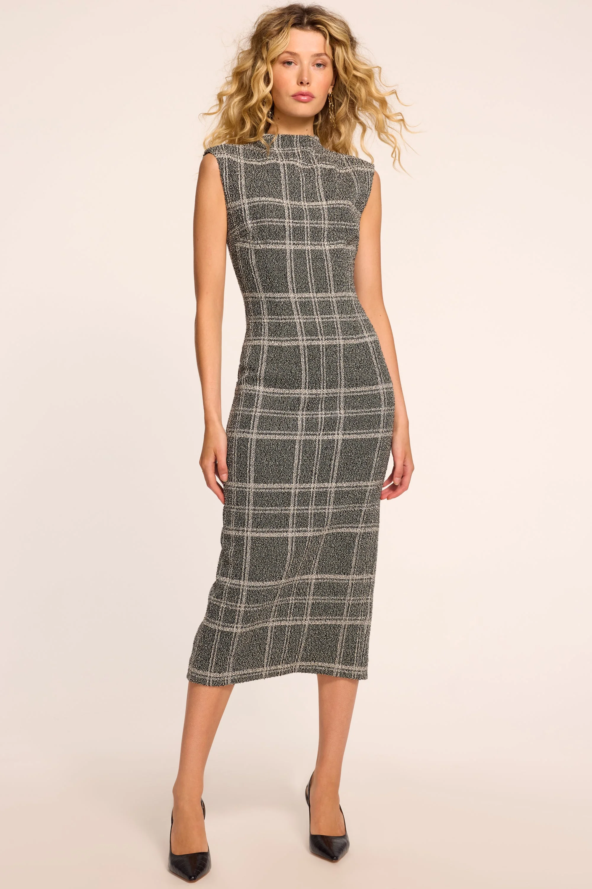 Georgia Lurex Tweed Midi Dress - 1