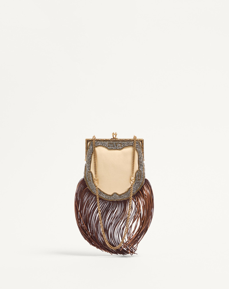 VALENTINO GARAVANI NELLCOTE FAIRYTALES SMALL CLUTCH EMBROIDERED WITH FRINGES 4