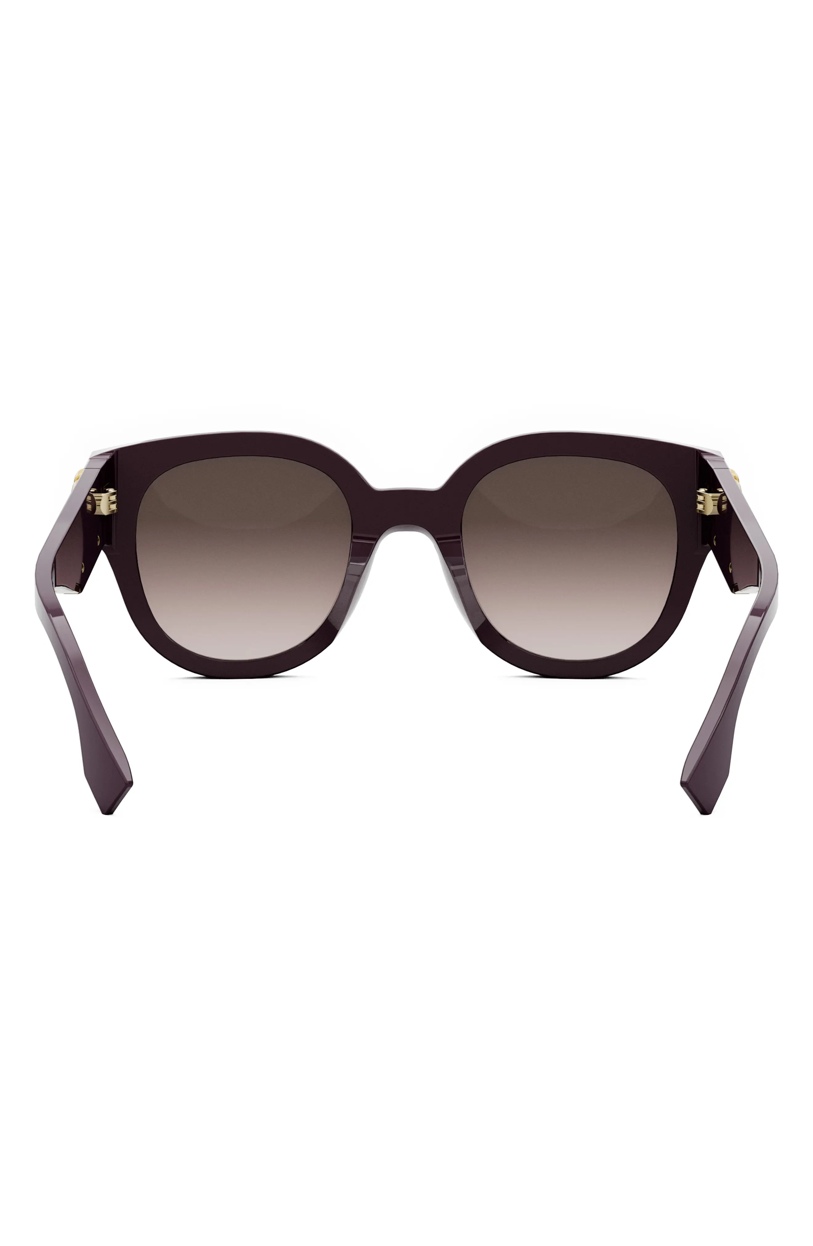 'Fendi First 63mm Gradient Oversize Round Sunglasses in Shiny Violet /Gradient Brown - 8