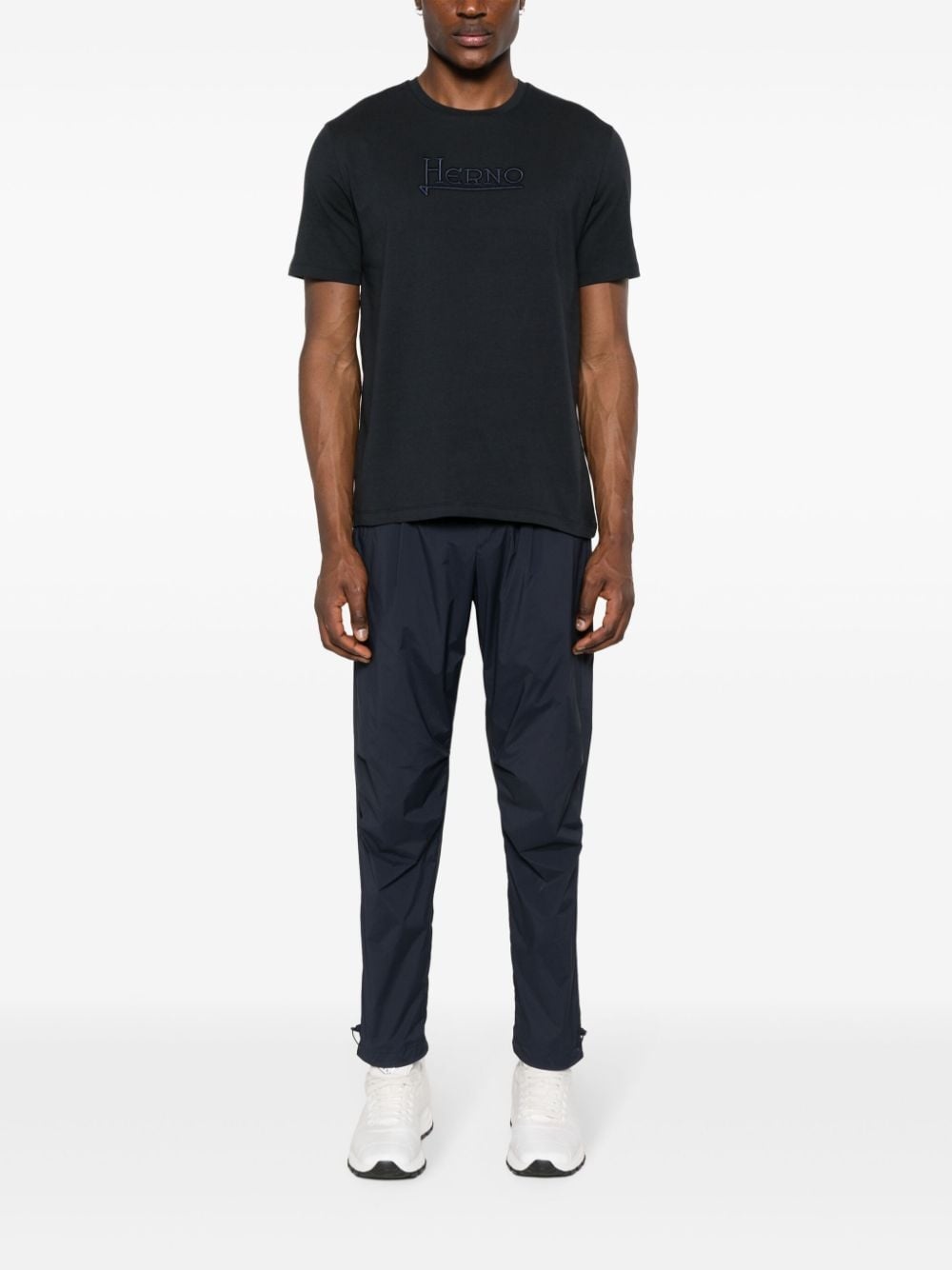 logo-embroidered cotton T-shirt - 2