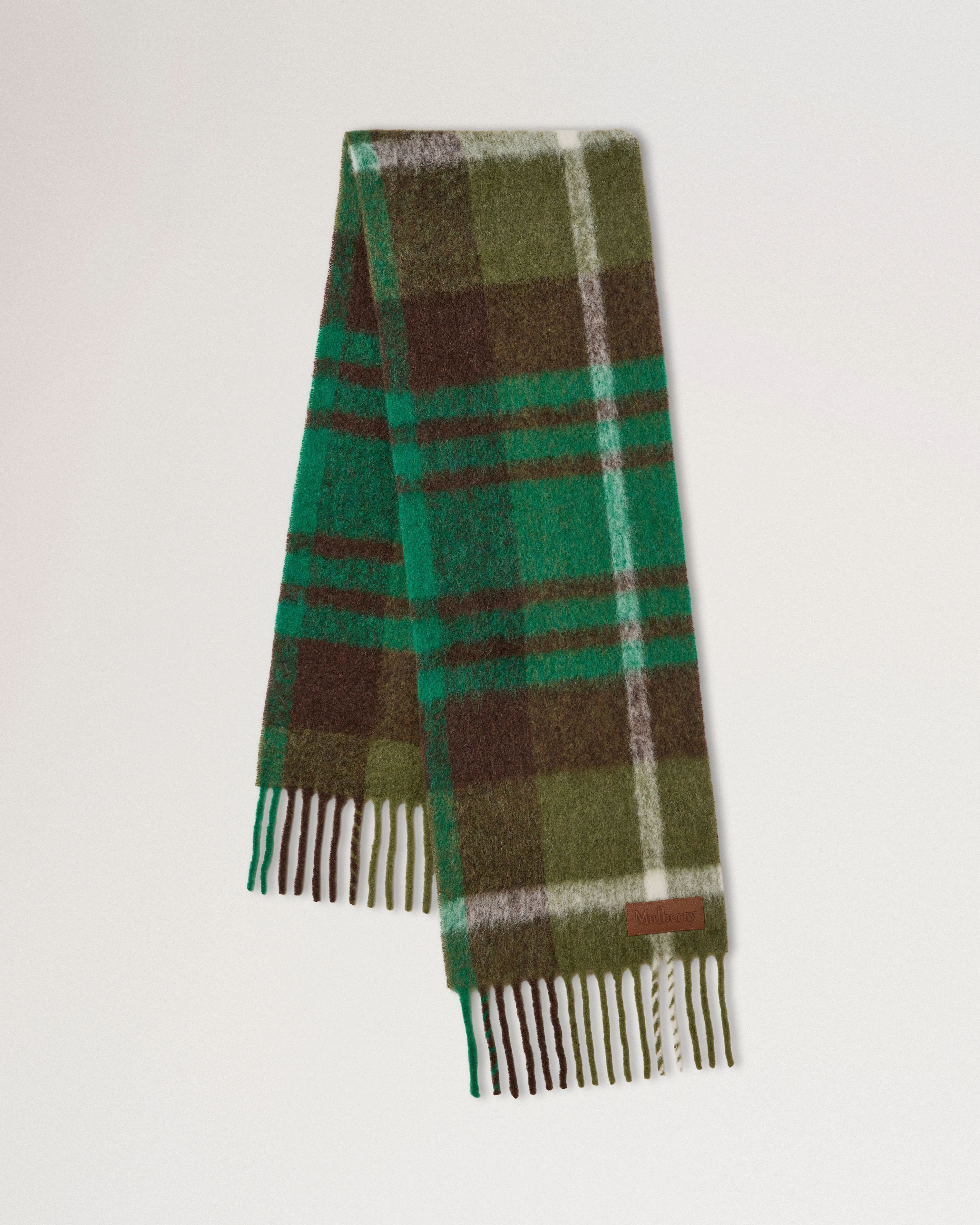 Oversized Check Textured Scarf
Juniper Green & Emerald Wool Blend - 1