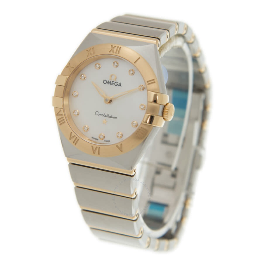 Omega Constellation Manhattan Quartz Diamond White Mother of Pearl Dial Ladies Watch 131.20.28.60.55 - 4