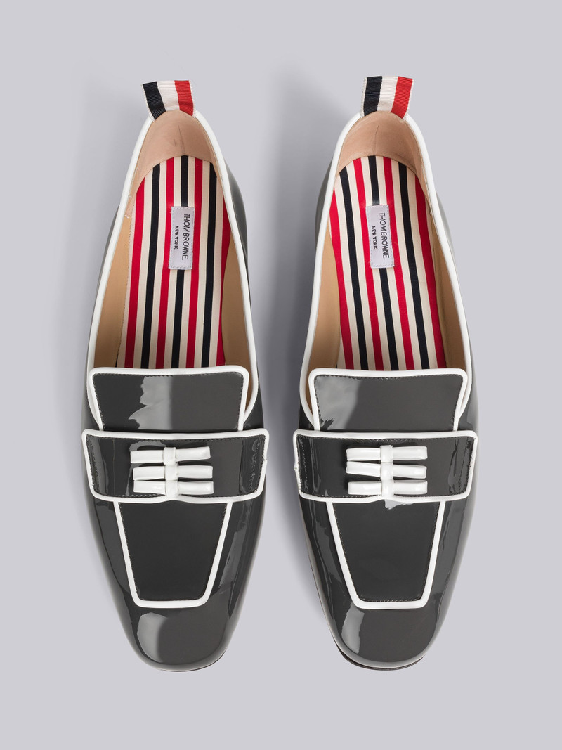 Soft Patent Leather 3-Bow Loafer 4