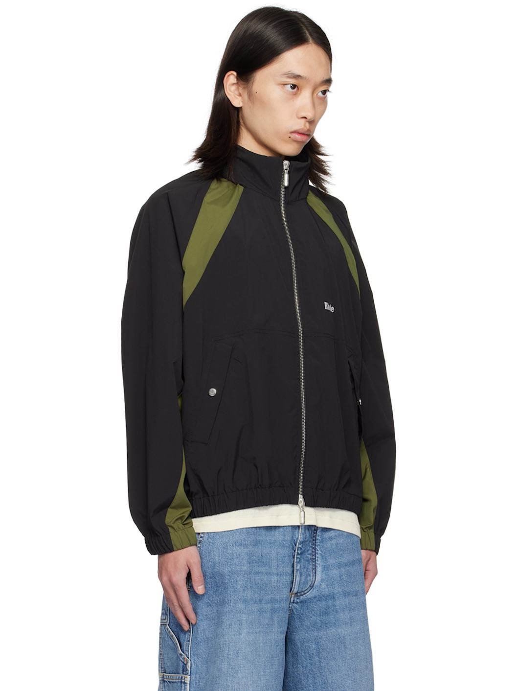 Black & Khaki Aerial Track Jacket - 2