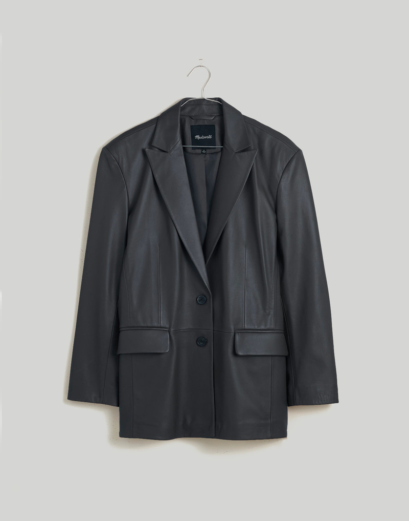 The Bedford Oversized Blazer in Leather 1