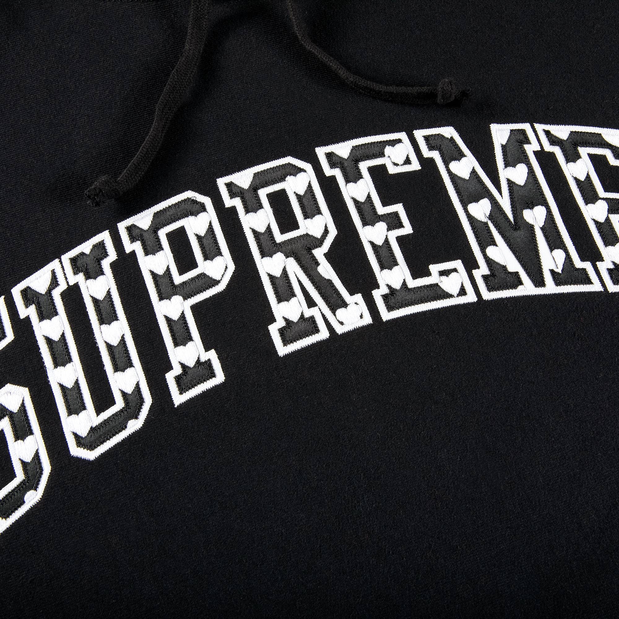 Supreme Hearts Arc Hooded Sweatshirt 'Black' - 2