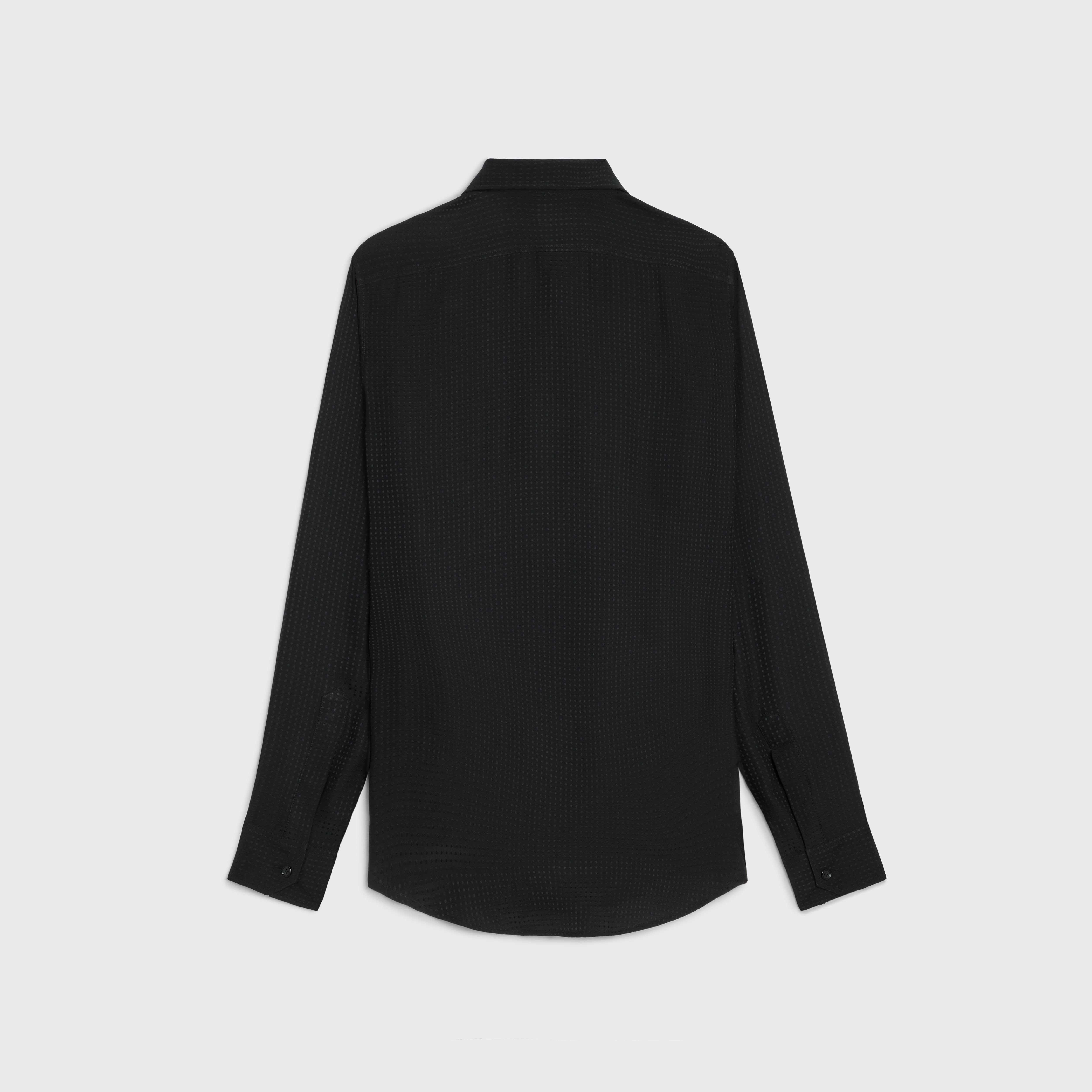 loose shirt in shiny matte printed silk - 2