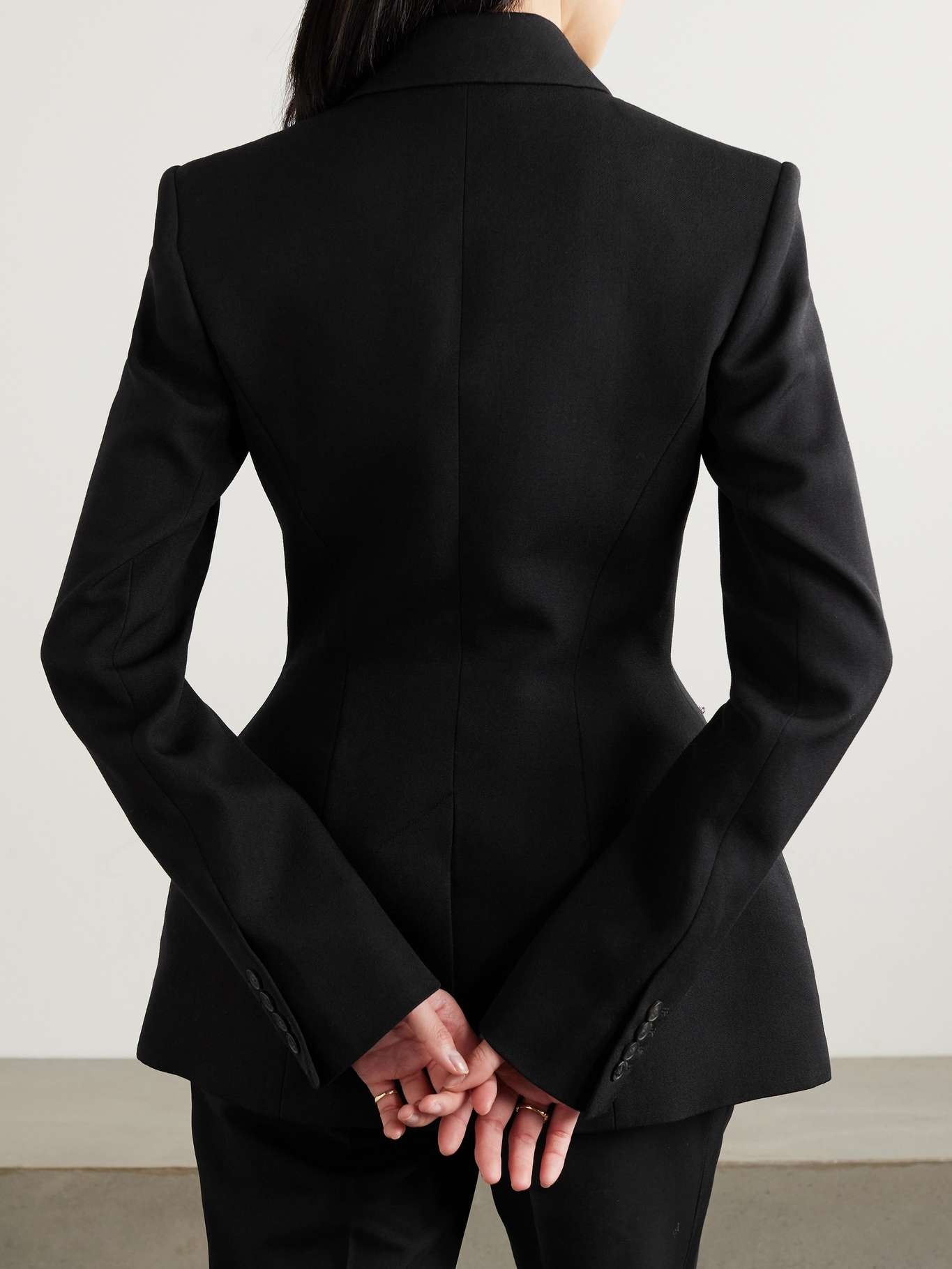 Crystal-embellished wool blazer - 3