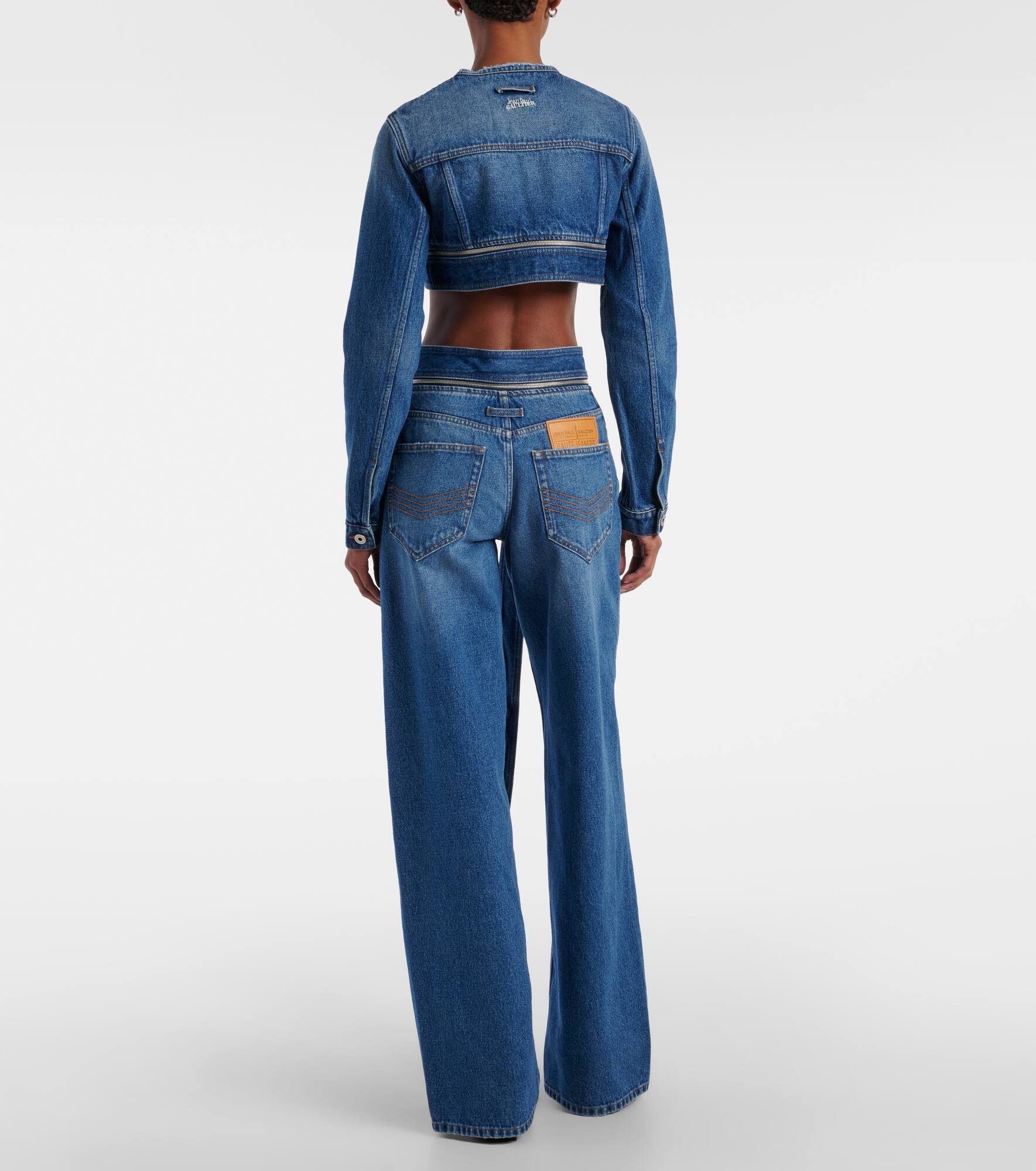 Cropped denim jacket - 3
