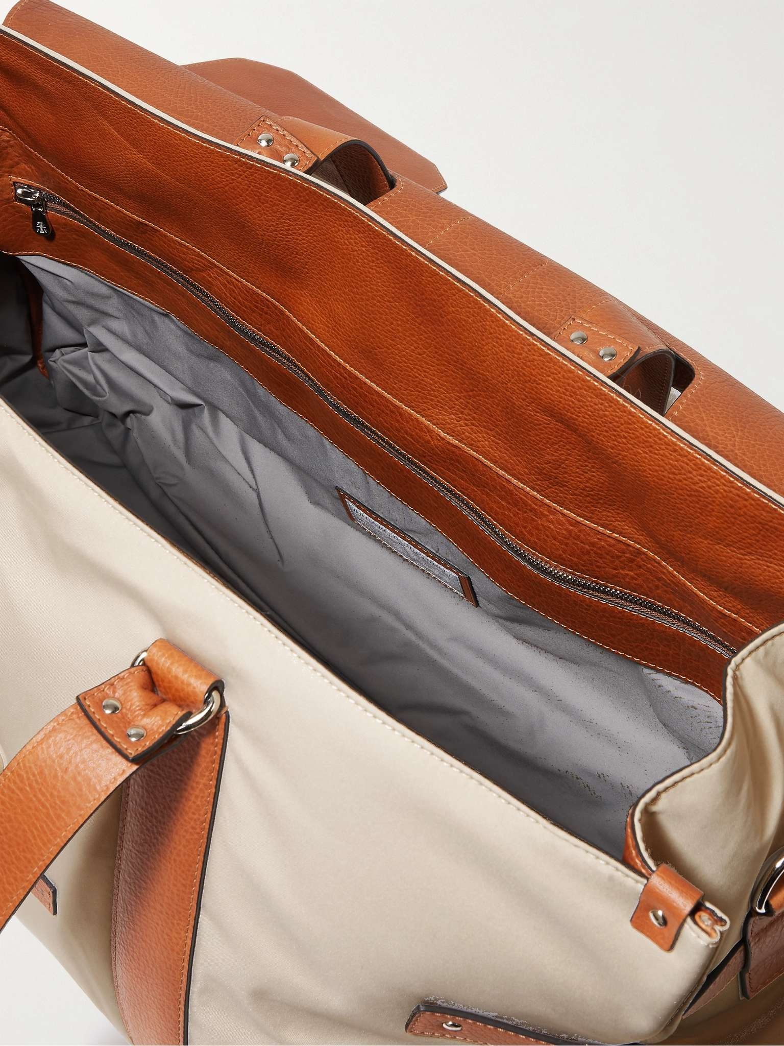 Leather-Trimmed Nylon Holdall - 3