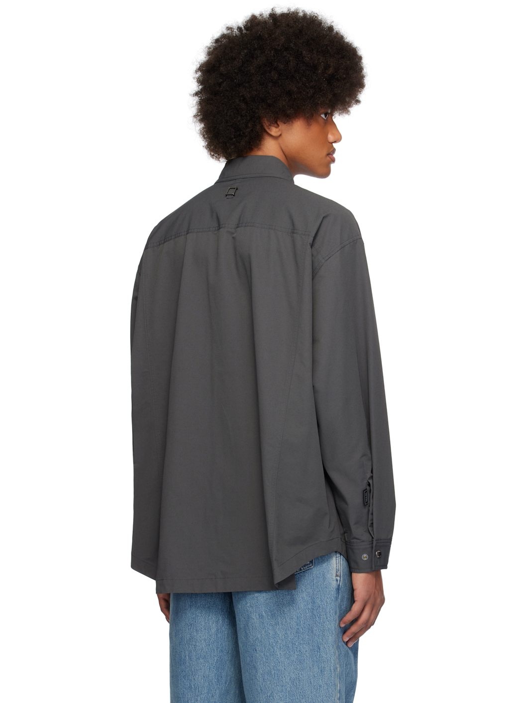 Gray Chest Pocket Shirt - 3