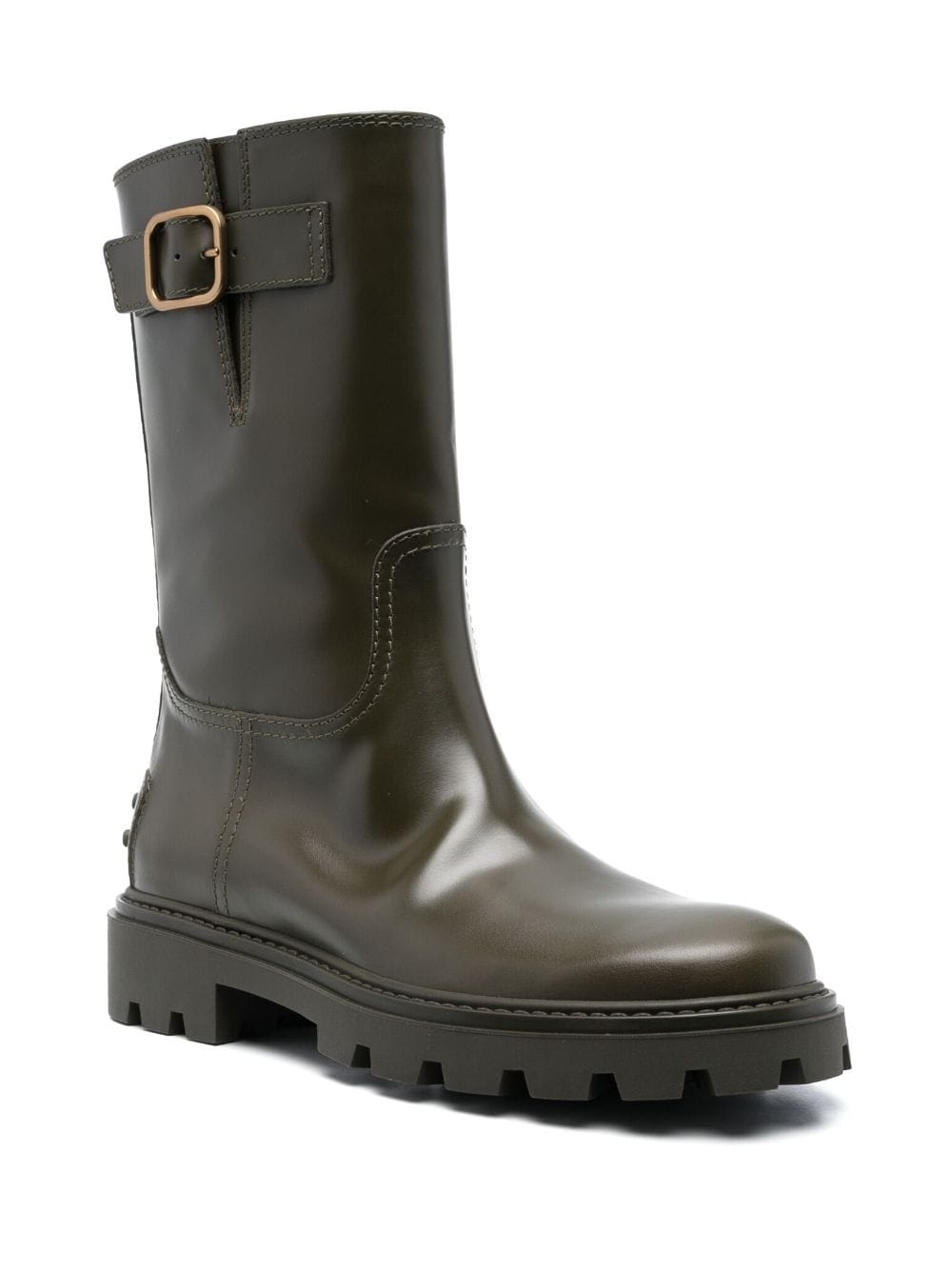 buckle-detail leather boots - 2