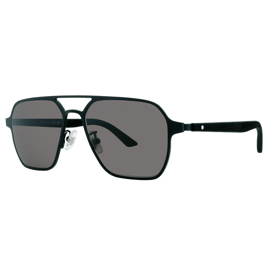 Montblanc Grey Navigator Men's Sunglasses MB0360S 001 56 - 2