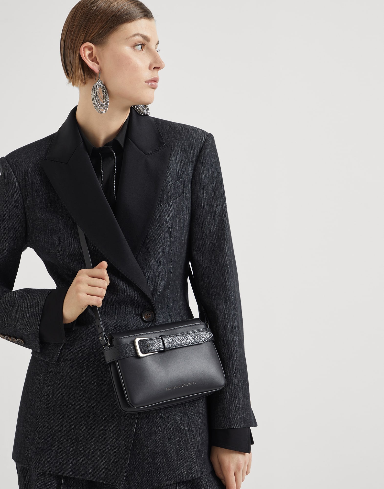 Sartorial small cross-body bag in calfskin - 4