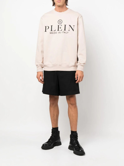 PHILIPP PLEIN logo-print crew-neck sweatshirt outlook