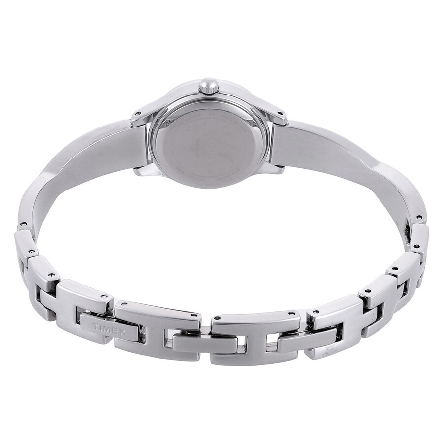Timex - Timex Trend Quartz Crystal Silver Dial Ladies Watch and Bracelet Set TW2T58000 - 3