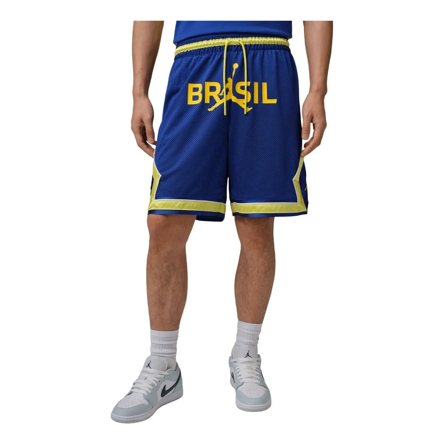 Air Jordan Mesh Diamond Shorts 'Old Royal Yellow Pulse' IF3913-417 - 1