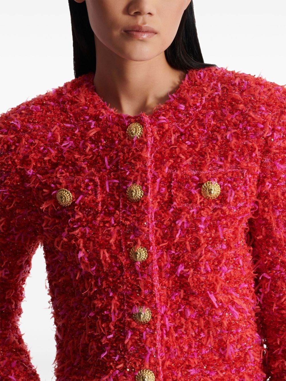 cropped tweed jacket - 7