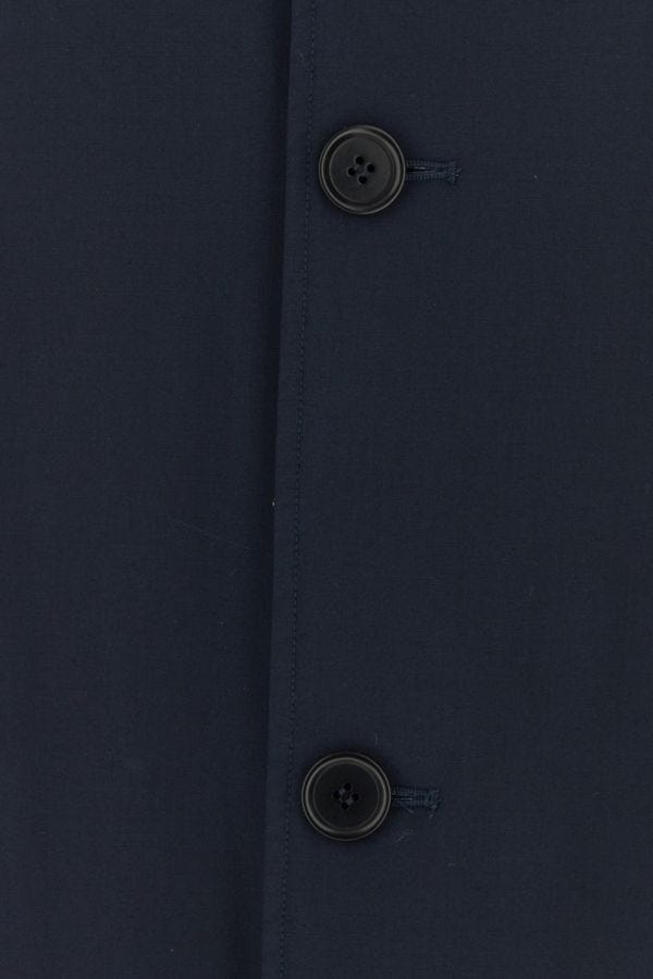 Midnight blue stretch wool blend coat - 3