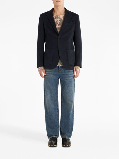 Etro notched-lapels single-breasted blazer outlook