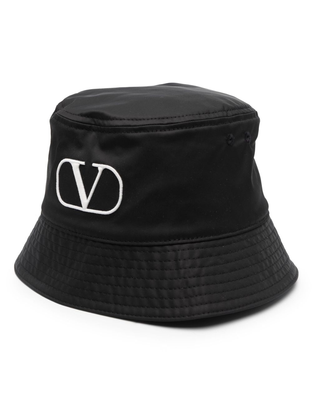 VLogo-embroidered bucket hat - 1