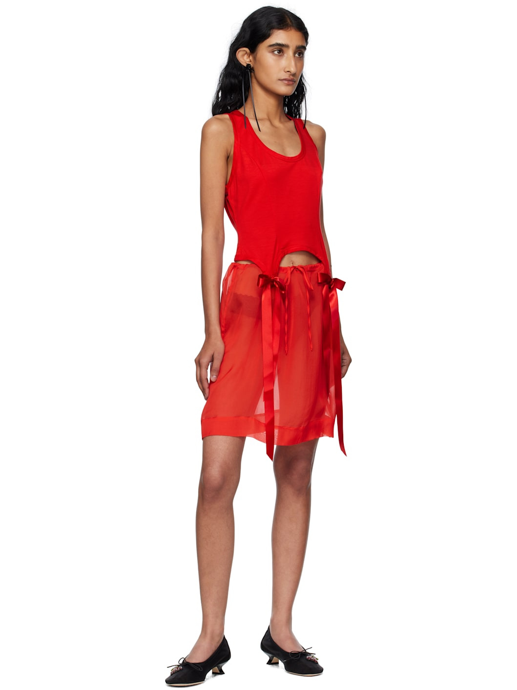 Red Bow Tail Easy Tank Top - 4