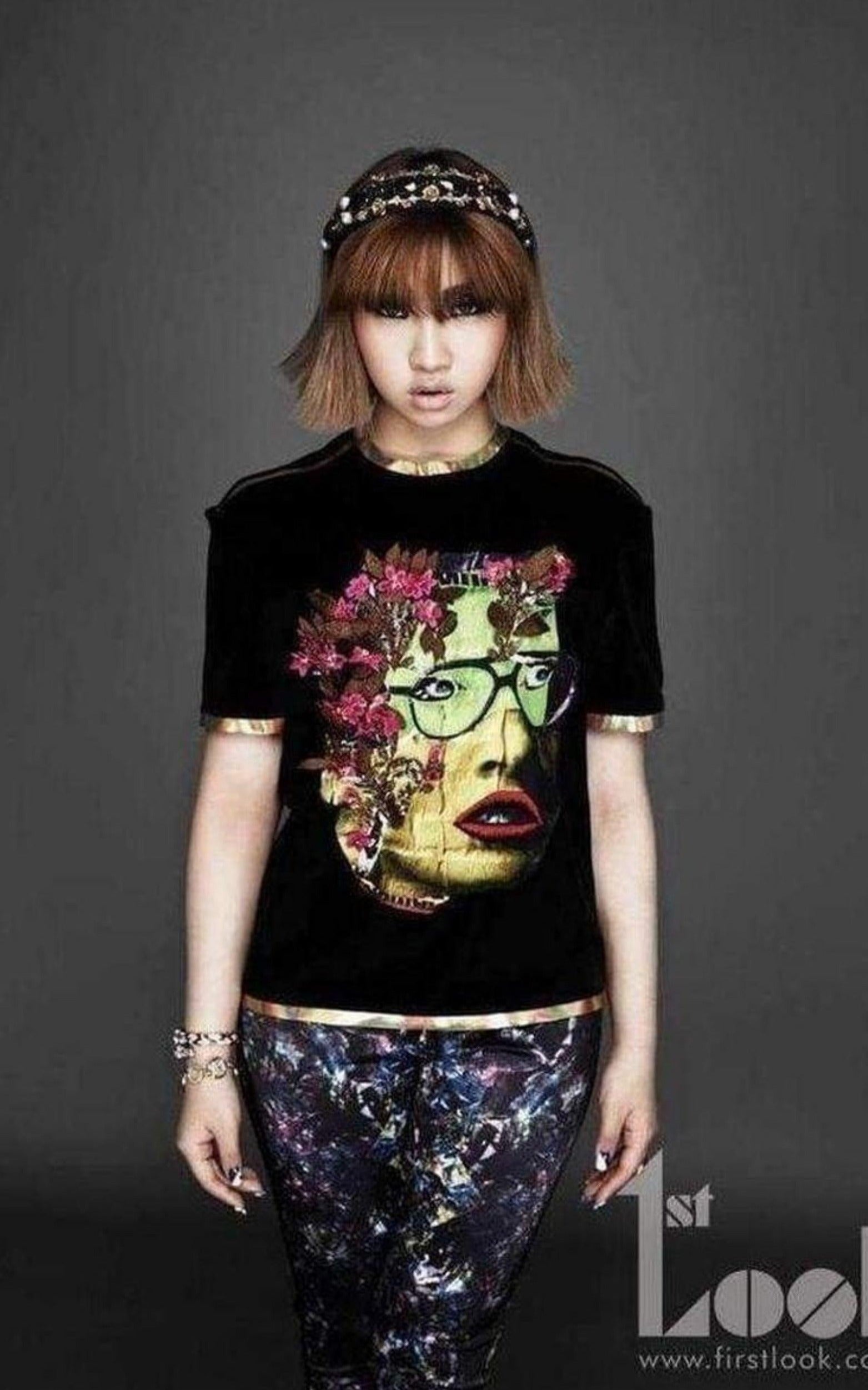 Manish Arora - Face Painted Front Velvet Top - 5