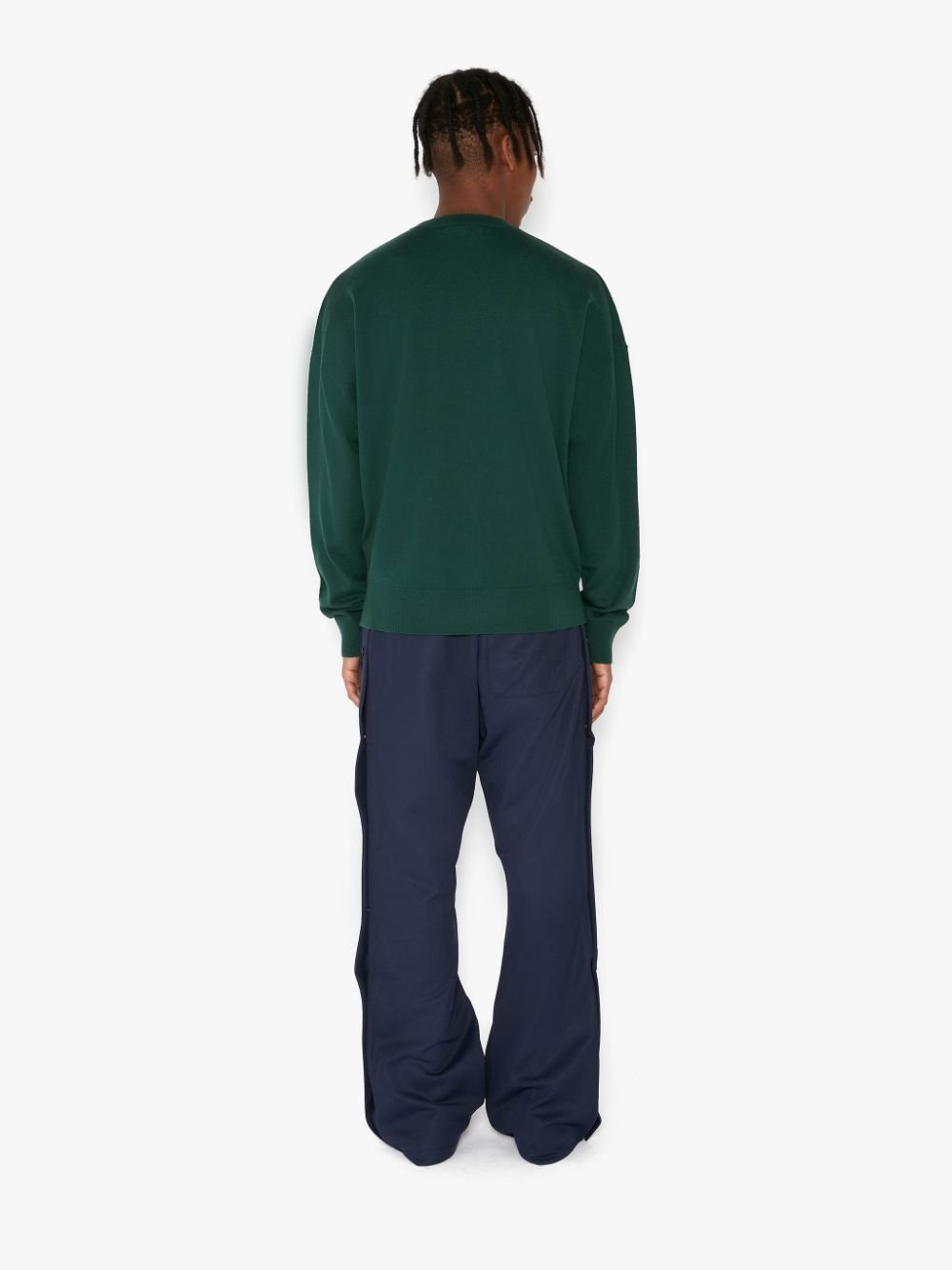 press-stud detailed bootcut trousers - 4