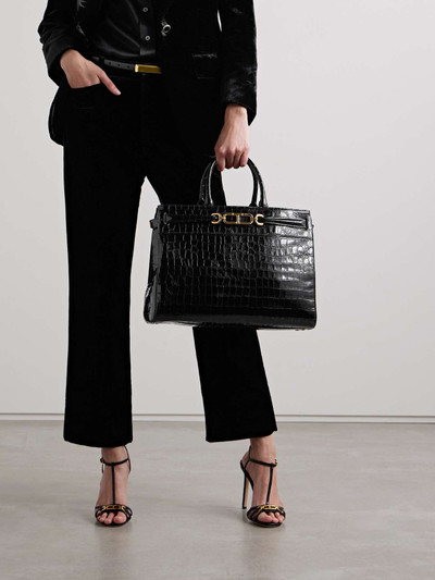 TOM FORD Whitney large glossed croc-effect leather tote outlook