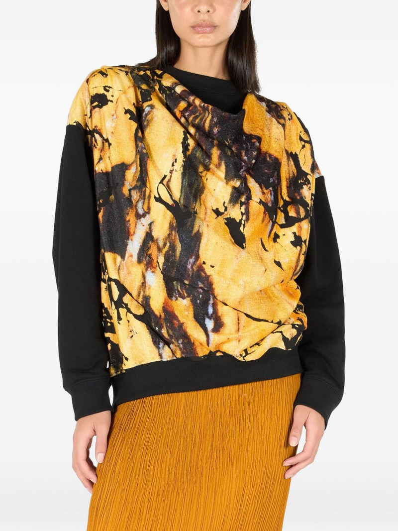 marble-print sweatshirt 3