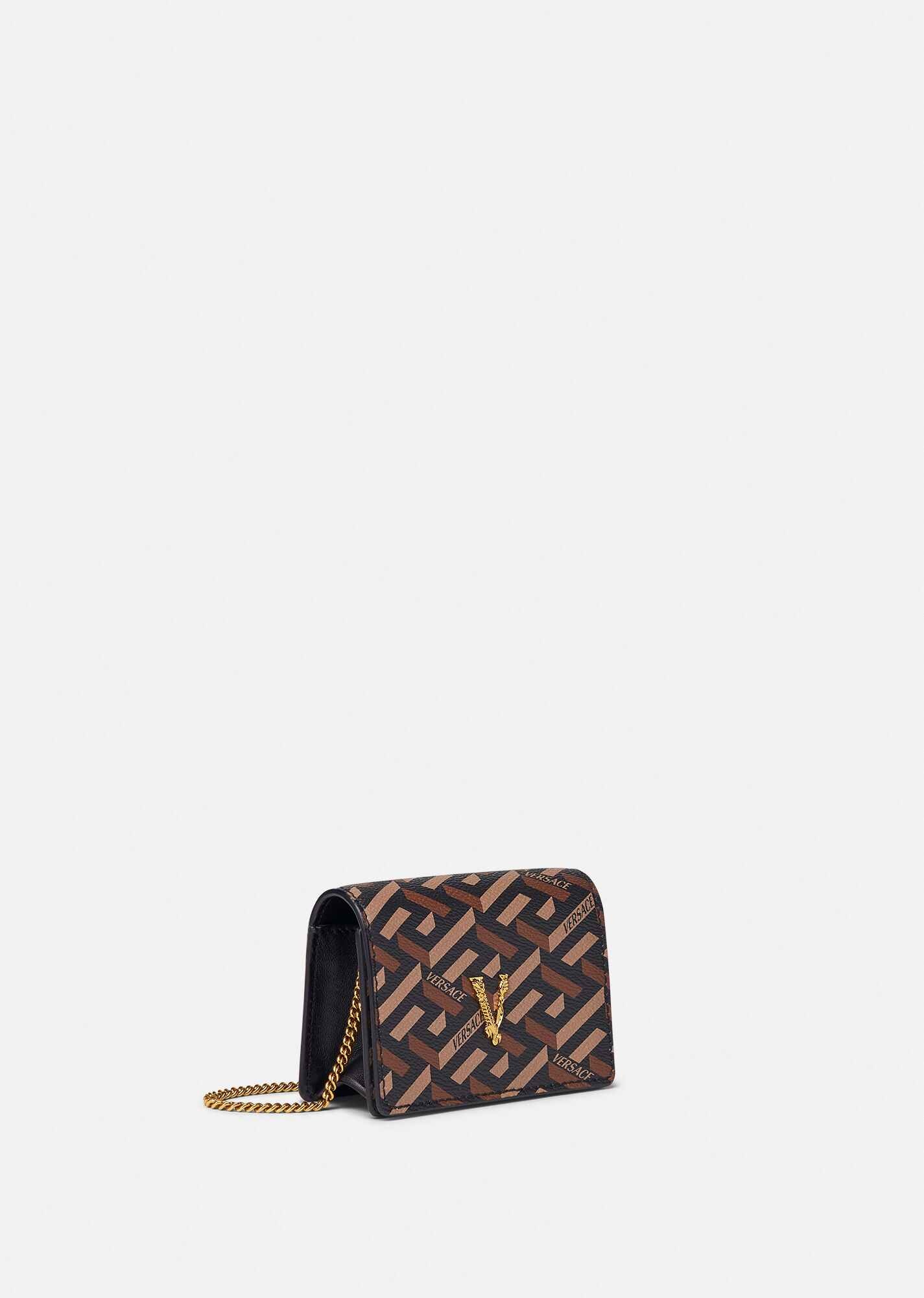 Virtus La Greca Print Mini Chain Wallet - 3