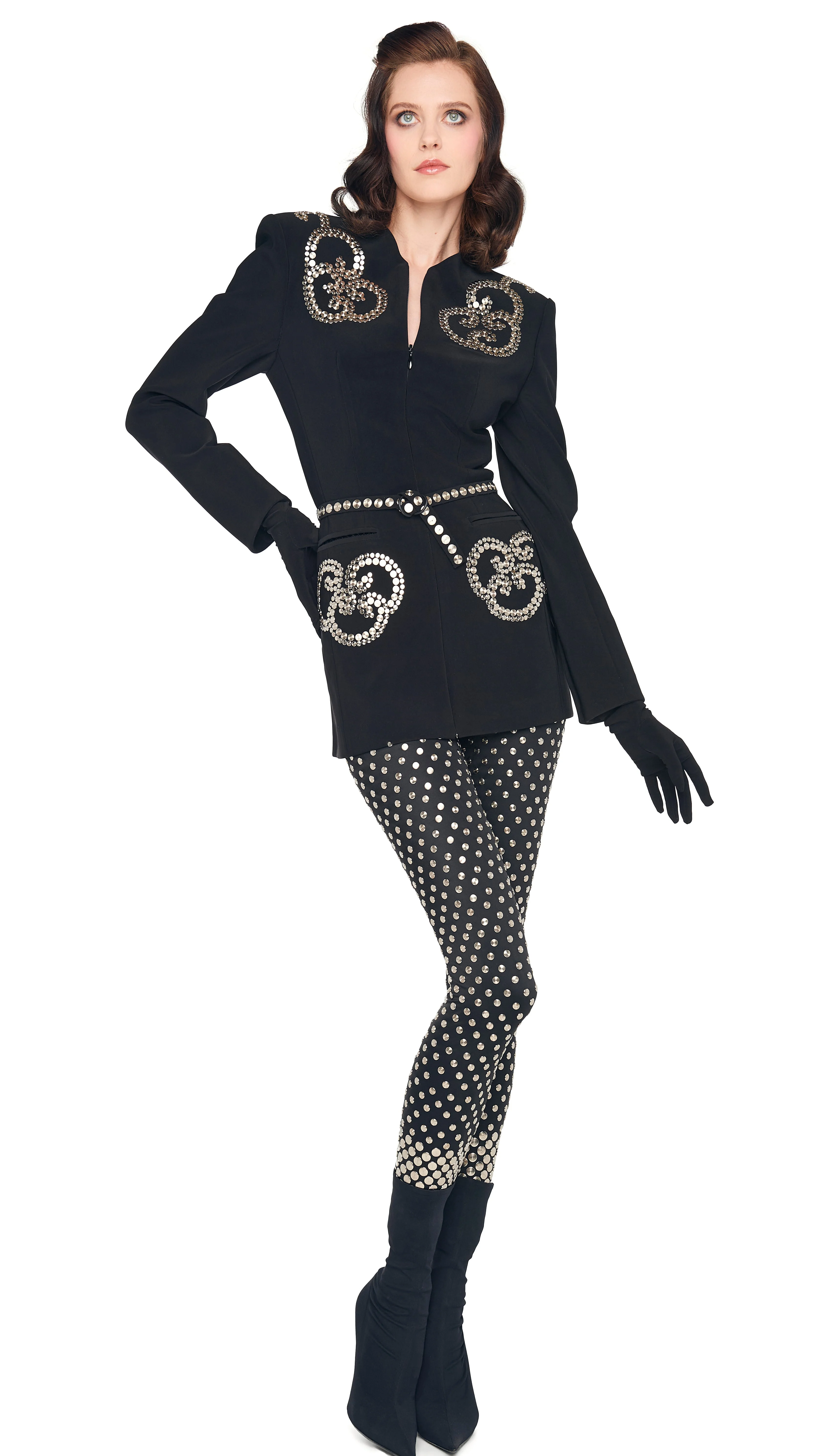LS V NECK ZIP FRONT JACKET - 1