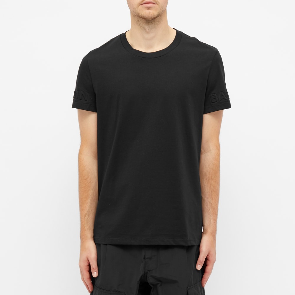 Balmain Embossed Sleeve Tee - 3