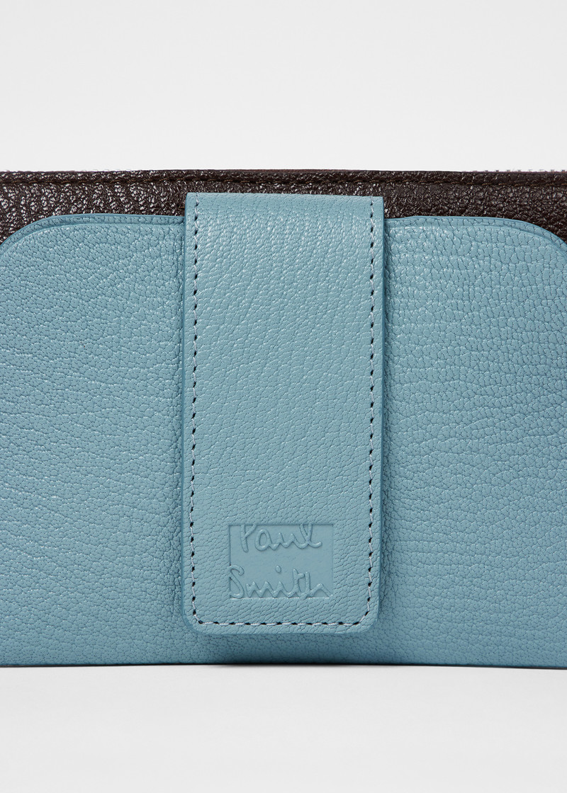 Light Blue Leather Travel Pouch 4