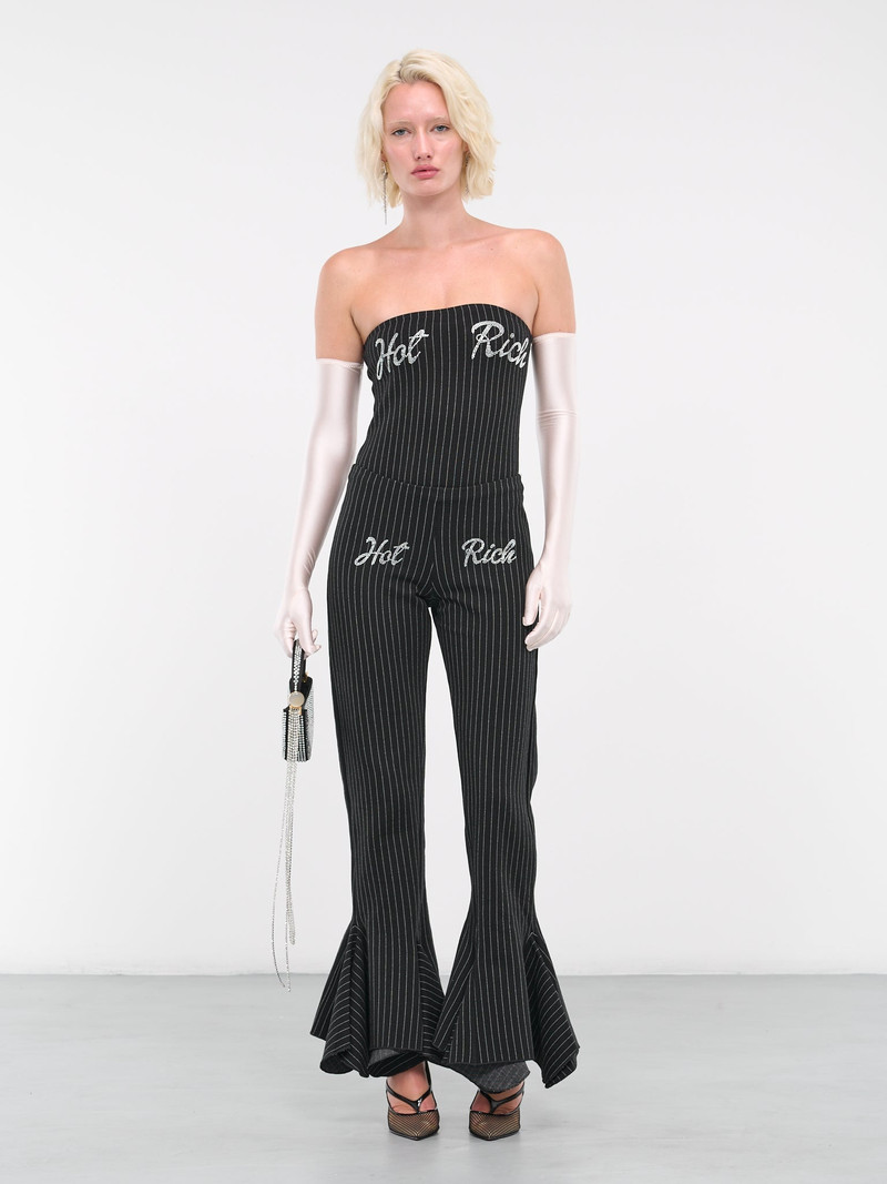 AVAVAV Pinstripe Ruffle Trousers outlook