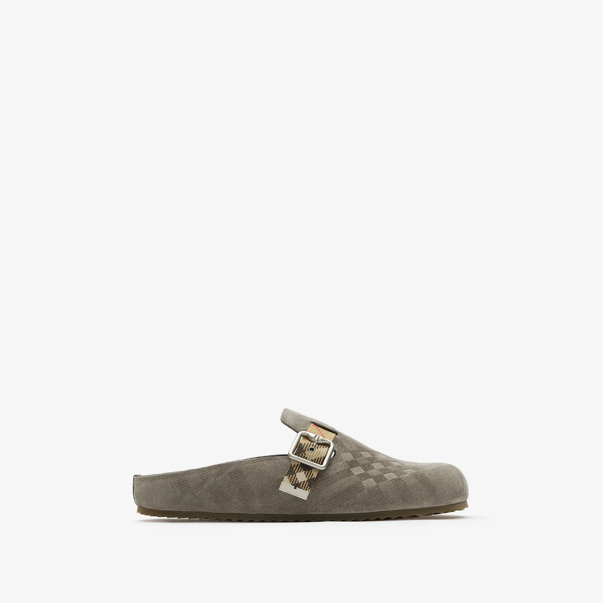 Check Suede Urchin Clogs - 1