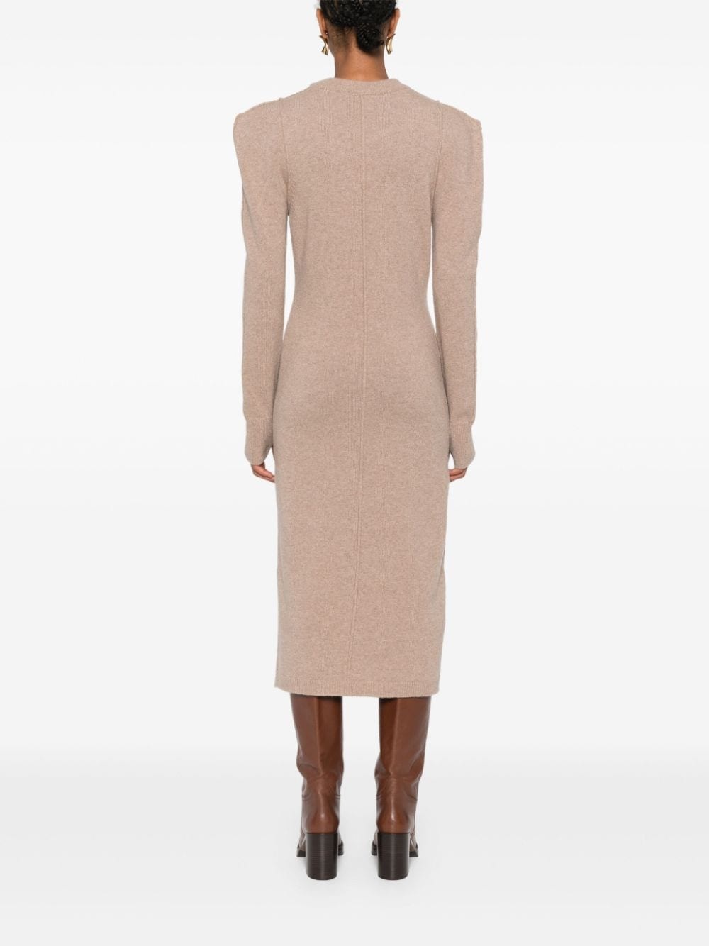 crew-neck midi dress - 4